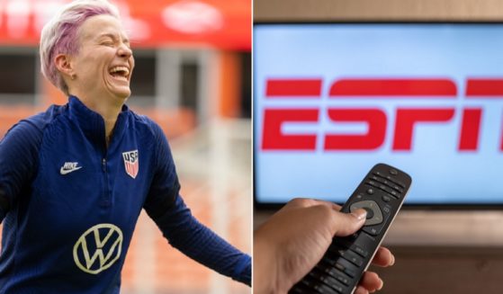 Soccer player Megan Rapinoe, pictured in a June file photo during training in Houston, Texas, was saluted with a 3-minute special by ESPN after the Women's World Cup ended for the U.S. team on Sunday. Many viewers didn't appreciate the tone.