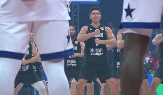 New Zealand began its Basketball World Cup game Saturday against Team USA with a Maori Haka dance.