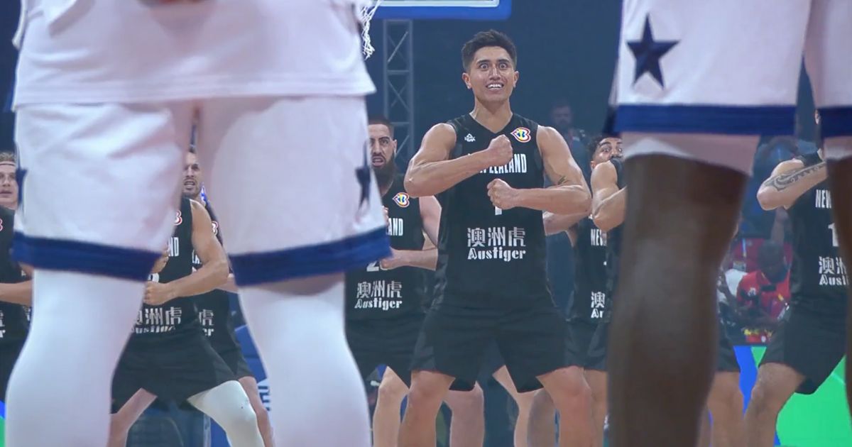New Zealand began its Basketball World Cup game Saturday against Team USA with a Maori Haka dance.