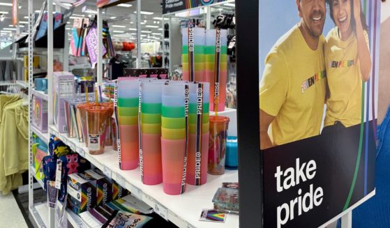 "Pride" merchandise is displayed at a Target store on May 24 in Nashville, Tennessee.
