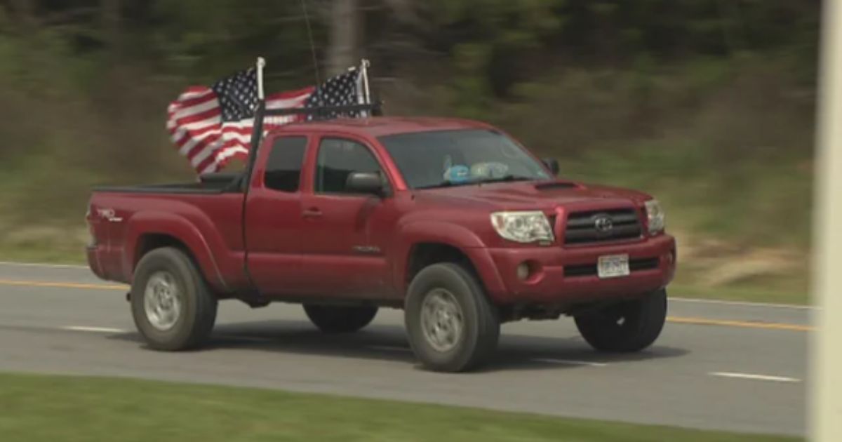 Student Christopher Hartless was pulled out of school by his parents after the school administration wanted him to remove his American flags from his pickup truck.