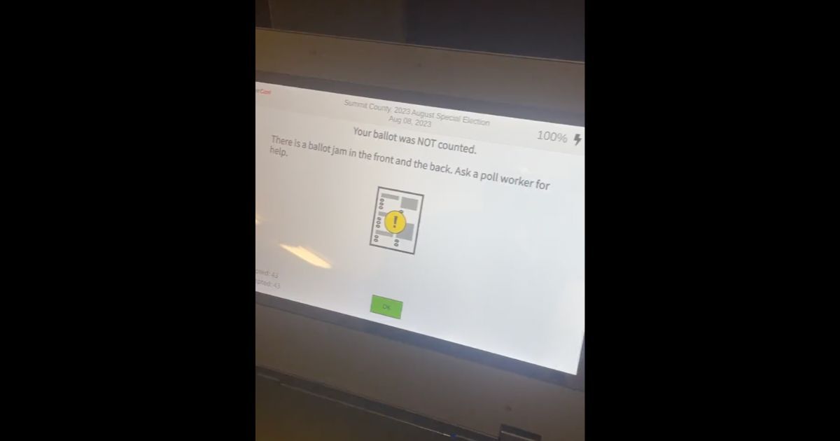 In a video from Tuesday, a voting location is shown of a machine not working.
