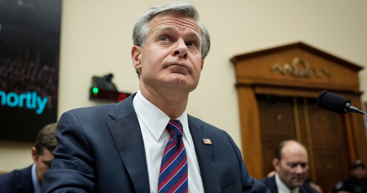 FBI Director Christopher Wray arrives for a House Judiciary Committee about oversight of the Federal Bureau of Investigation on Capitol Hill July 12 in Washington, D.C.