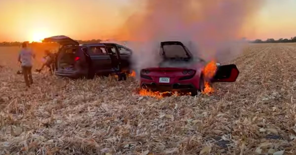 A YouTuber lost his car in a stunt gone wrong.