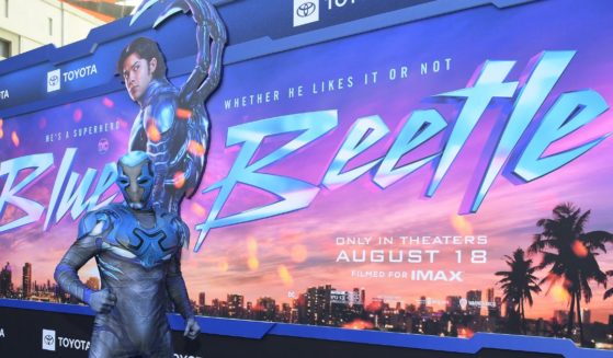 Marco Guzman Jr. attends a special screening of "Blue Beetle" in Hollywood, California, on Aug. 15.
