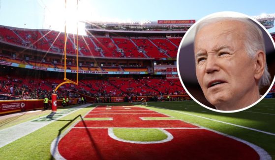 GEHA Field at Arrowhead Stadium is the site of the NFL's season-opening game between the Kansas City Chiefs and Detroit Lions on Thursday night. President Joe Biden, inset, reportedly will make his presence known to many of those watching the game on NBC.