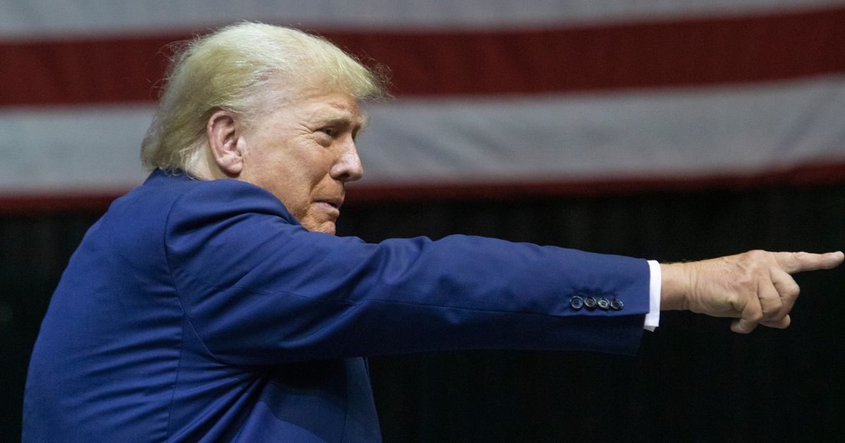 Donald Trump speaks at a South Dakota rally
