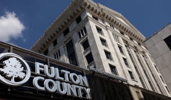 The exterior of the Fulton County Courthouse in Atlanta, Georgia, is pictured on Sept. 4.