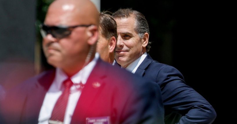 Hunter Biden leaves court on July 26 in Wilmington, Delaware.