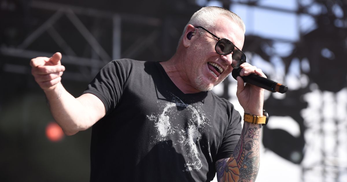 Steve Harwell of Smash Mouth performs at the Del Mar Fairgrounds in Del Mar, California, on Sept. 15, 2017.