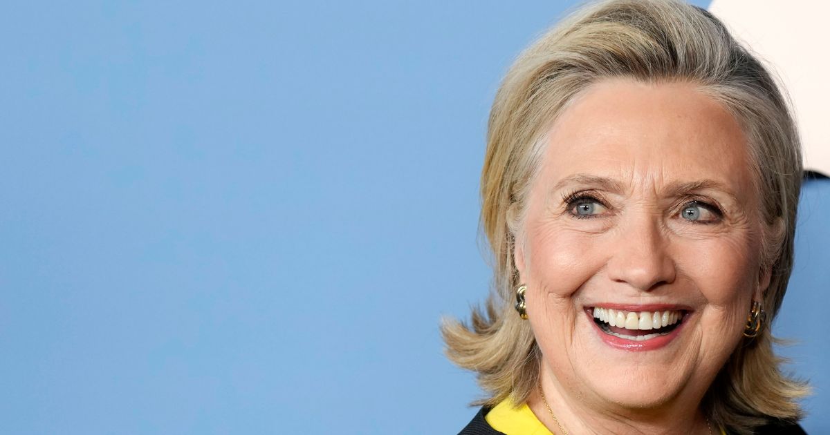 Hillary Clinton smiling big