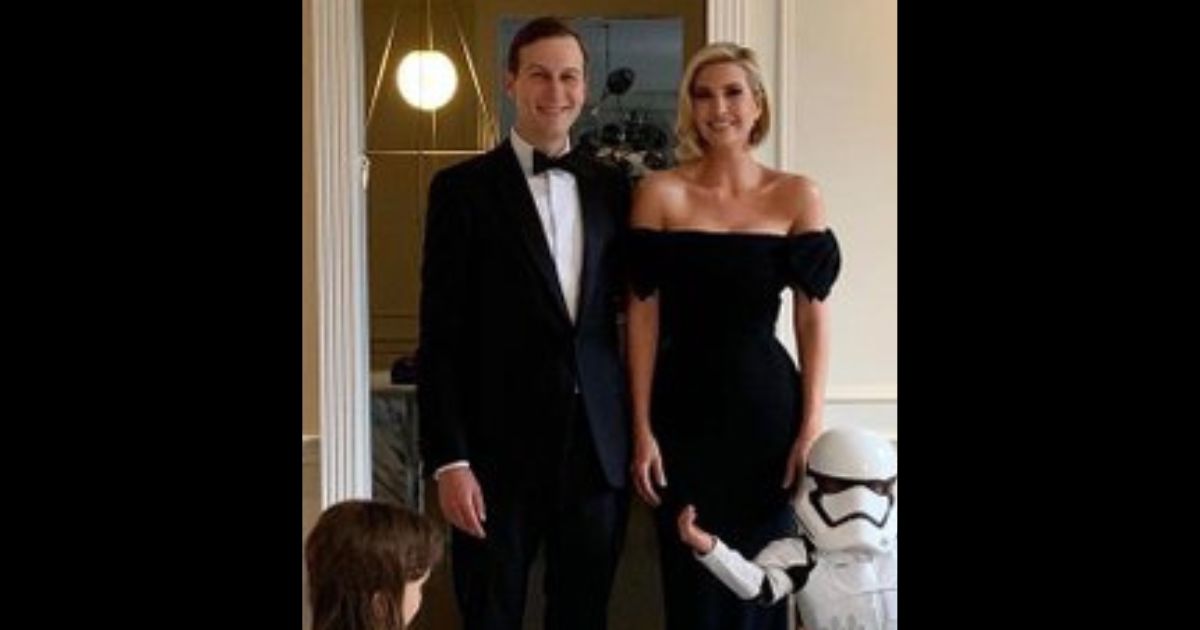Ivanka Trump and Jared Kushner smile in a photo posted on Twitter on Sept. 29, 2019.