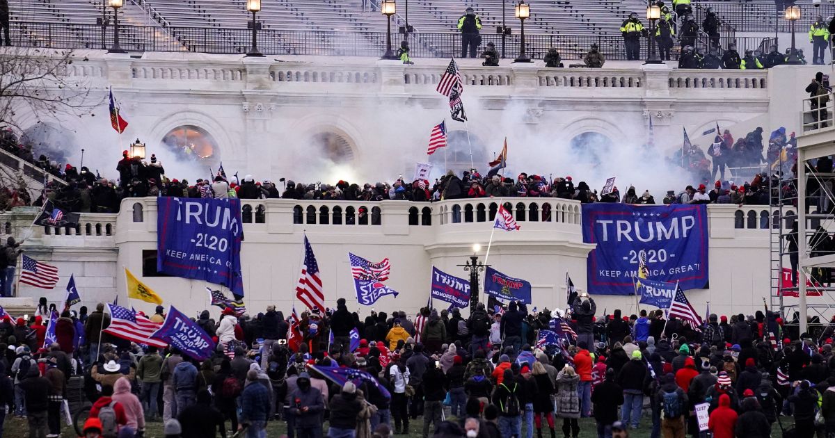Protesters at the Capitol in Washington on Jan. 6, 2021