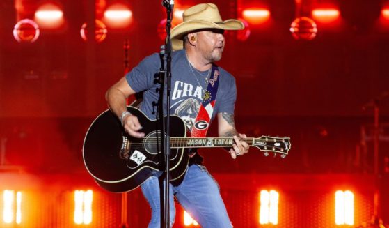 Jason Aldean performs onstage at Country Thunder Wisconsin - Day 3 in Twin Lakes, Wisconsin, on July 22.