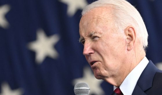President Joe Biden delivers remarks on the 22nd anniversary of the 9/11 terrorist attacks at Joint Base Elmendorf-Richardson in Anchorage, Alaska, on Monday.