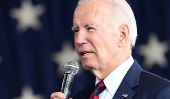 President Joe Biden delivers remarks to service members, first responders, and their families on the 22nd anniversary of the 9/11 terrorist attacks at Joint Base Elmendorf-Richardson in Anchorage, Alaska, on Monday.