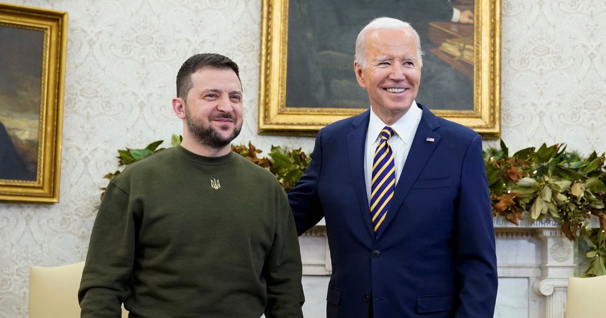 U.S. President Joe Biden meets with Ukrainian President Volodymyr Zelenskyy in the White House