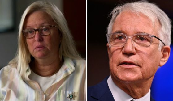Kim Clinkunbroomer, left, the mother of slain Los Angeles police officer Ryan Clinkunbroomer, criticized Los Angeles County District Attorney George Gascon, right, for going easy on her son's alleged killer.