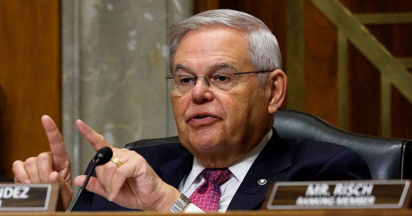 Senate Foreign Relations Committee Chairman Robert Menendez questions witnesses during a hearing in the Dirksen Senate Office Building on Capitol Hill in Washington on Jan. 26.