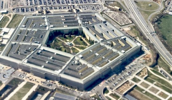 An aerial photograph taken March 8 shows the Pentagon, the headquarters of the U.S. Department of Defense, located in Arlington County, Virginia, across the Potomac River from Washington. (Daniel Slim - AFP / Getty Images)