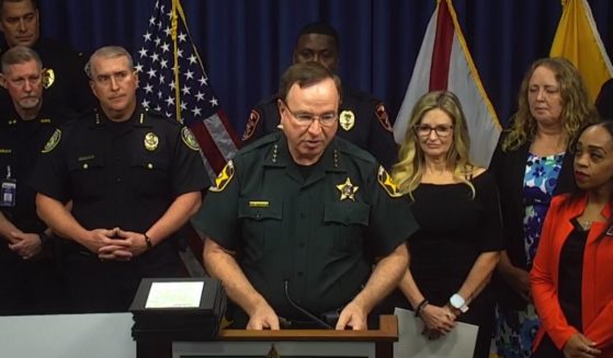 Sheriff Grady Judd speaking at a news conference