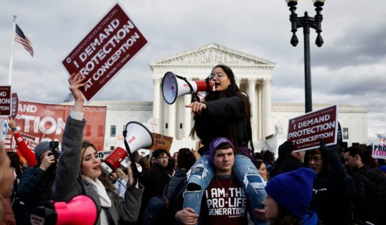 Pro-lifers attend the 50th annual March for Life rally in front of the U.S. Supreme Court in Washington on Jan. 20, 2023.
