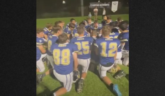 The football team from St. Joseph Academy in San Marcos, California, started a tradition of kneeling and singing "Ave Maria" after their games.