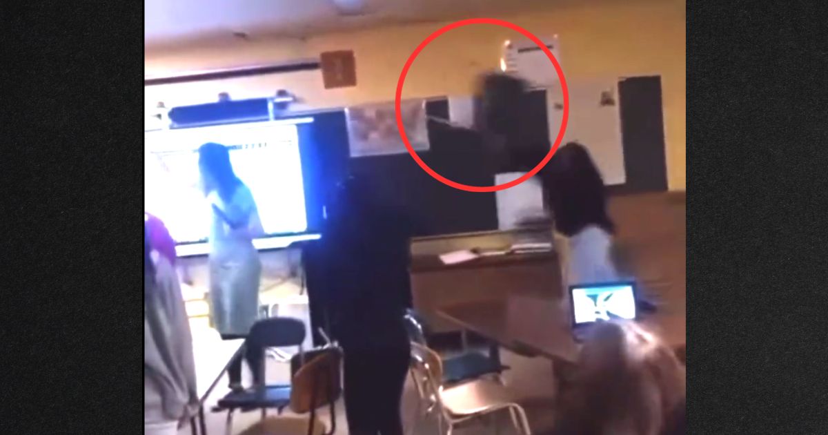 US teacher rendered unconscious after student hurls metal chair at her head.