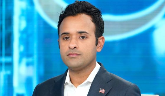 Republican Presidential candidate Vivek Ramaswamy visits "Varney & Co" at Fox Business Network Studios in New York City on Monday.