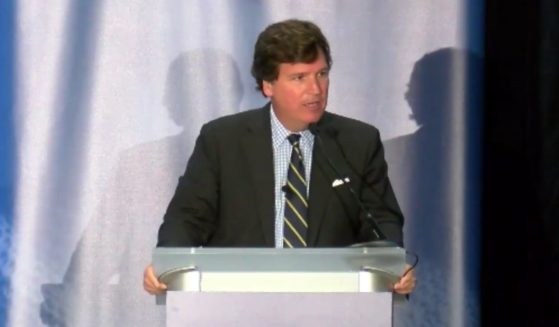 Former Fox News host Tucker Carlson speaks about abortion at a Center for Christian Virtue event.