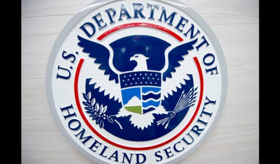 The Department of Homeland Security logo is seen at the new ICE Cyber Crimes Center expanded facilities in Fairfax, Virginia July 22, 2015.