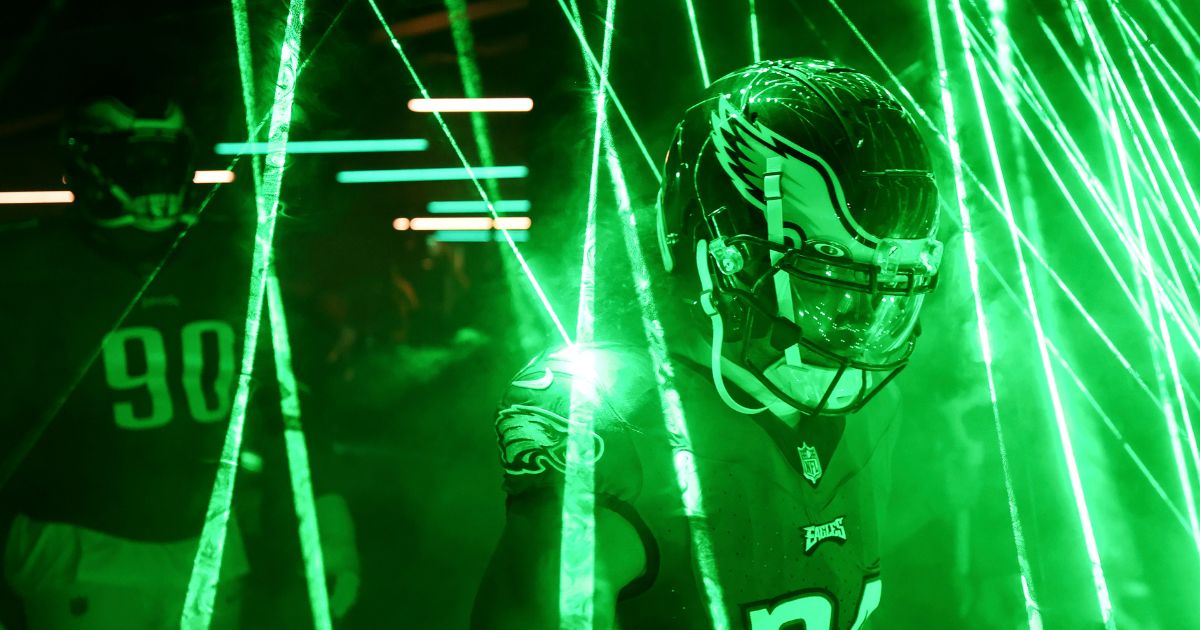 Sydney Brown #21 of the Philadelphia Eagles walks through the tunnel prior to an NFL football game against the Minnesota Vikings at Lincoln Financial Field on September 14, 2023 in Philadelphia, Pennsylvania.