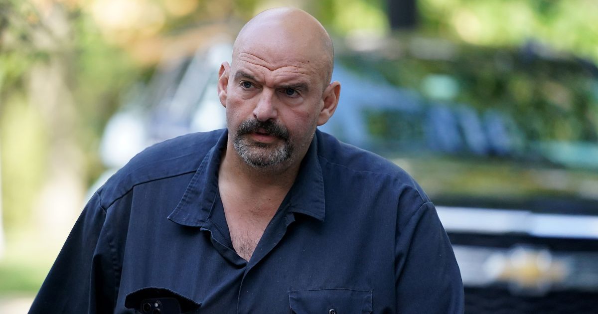 Sen. John Fetterman (D-PA) arrives for the “AI Insight Forum” at the Russell Senate Office Building on Capitol Hill on Wednesday in Washington, D.C.
