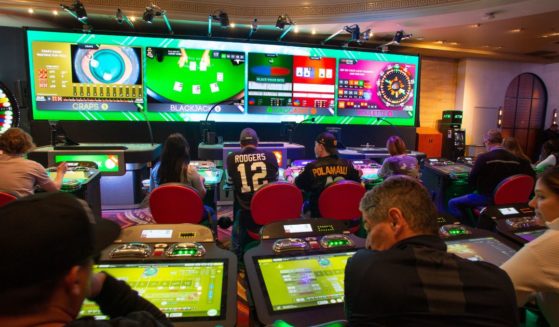 Gamblers at Caesars Palace Hotel & Casino have multiple choices of automated video games including roulette, baccarat, blackjack, and craps, as viewed on February 12, 2023 in Las Vegas, Nevada.