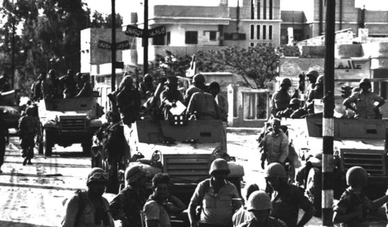 Israeli troops enter Gaza City during the Six-Day War on June 7, 1967.