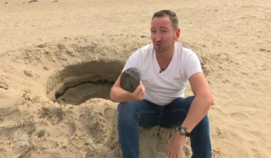 Dave Kennedy thought he had discovered the site of a meteor strike at an Irish beach.