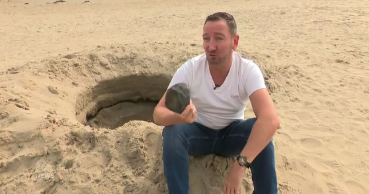 Dave Kennedy thought he had discovered the site of a meteor strike at an Irish beach.