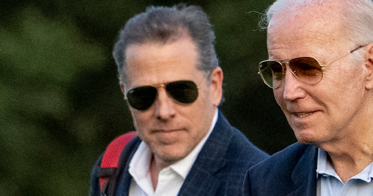 Hunter Biden and President Joe Biden are pictured in a file photo from June arriving at Fort McNair, in Washington, D.C.