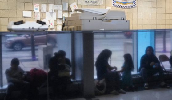 Immigrants from Venezuela taking shelter at the Chicago Police Department's 16th District station