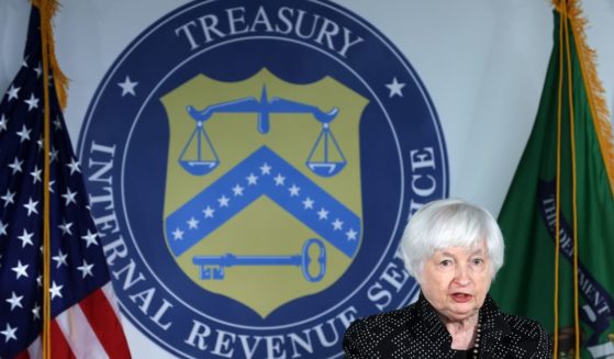 U.S. Secretary of the Treasury Janet Yellen delivers remarks regarding the Internal Revenue Service (IRS) during an event at 22nd Century Technologies on August 2, 2023 in McLean, Virginia.