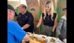 Ivanka Trump is seen serving food in October 2022.