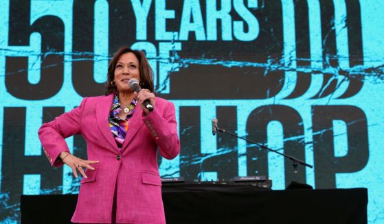 Vice President Kamala Harris delivers remarks at an event celebrating the 50th anniversary of Hip Hop, at the vice president's residence on Saturday in Washington, D.C.