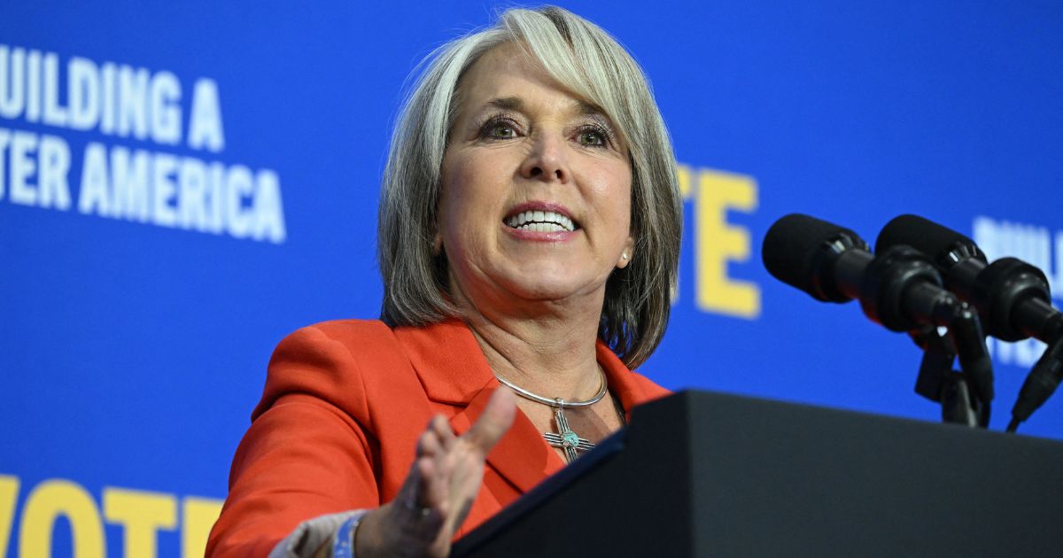 New Mexico State Governor Michelle Lujan Grisham speaks at a rally hosted by the Democratic Party of New Mexico at Ted M. Gallegos Community Center in Albuquerque on Nov. 3, 2022.