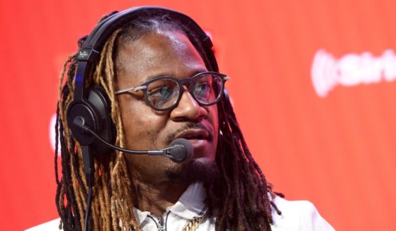 Former NFL player Adam “Pacman” Jones speaks during an interview on day three of SiriusXM At Super Bowl LVI on Feb. 11, 2022, in Los Angeles.