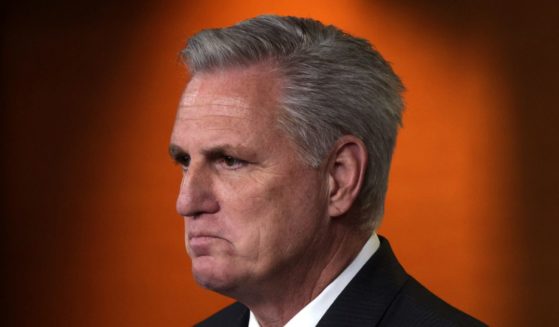 Kevin McCarthy speaks during a weekly news conference at the U.S. Capitol July 1, 2021 in Washington, DC. McCarthy held a weekly news conference to answer questions from members of the press.