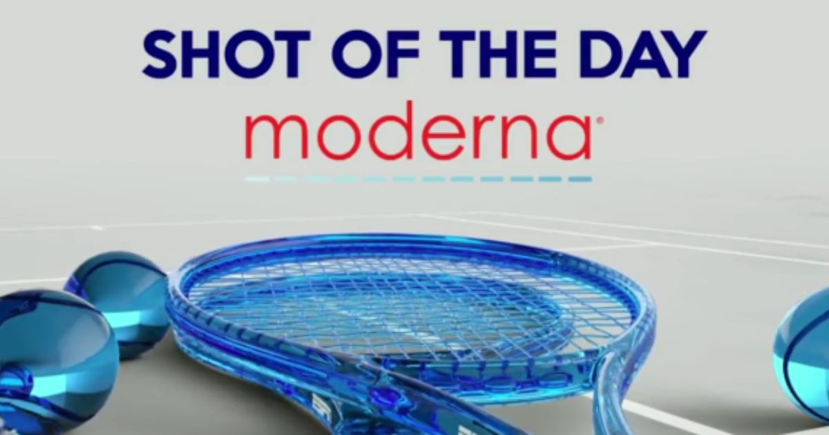 The above still is from ESPN's "Moderna Shot of the Day" segment.