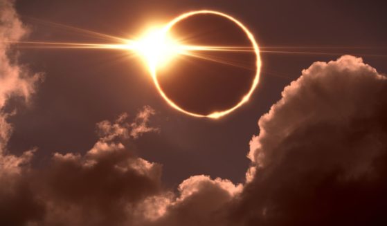 The above stock image is of a solar eclipse.