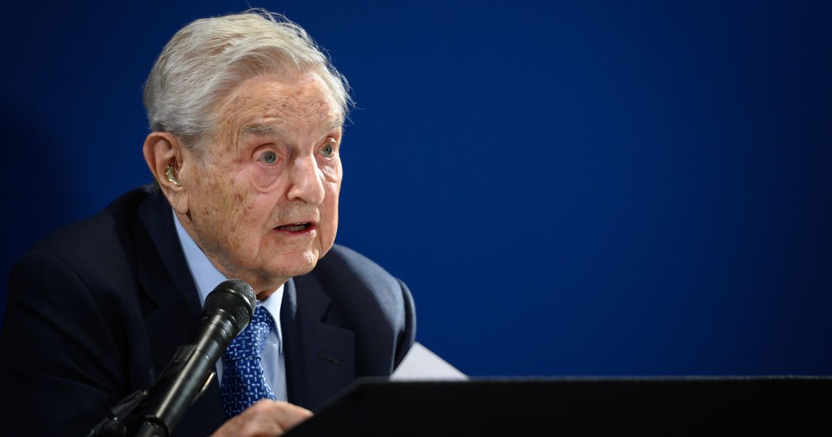Hungarian-born US investor and philanthropist George Soros delivers a speech on the sideline of the World Economic Forum (WEF) annual meeting, on Jan. 23, 2020, in Davos, eastern Switzerland.