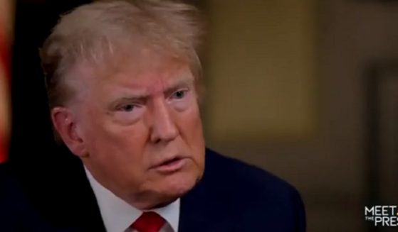Former President Donald Trump appears in an interview that aired Sunday on "Meet the Press."