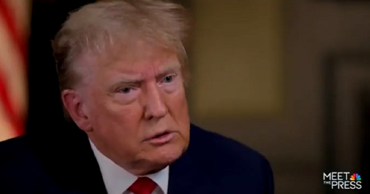 Former President Donald Trump appears in an interview that aired Sunday on "Meet the Press."